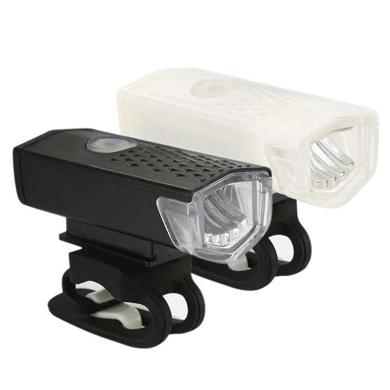 USB Rechargeable Bike Light Set Practical Bicycle-Front Headlight-and Back Taillight Easy to Install Cycling Accessories
