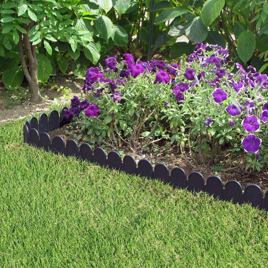 10 Pcs Garden Landscape Edging Panels Connectable Landscaping Panels No Digging Needed Lawn Fence Border for Dividing Yard Flower Bed Areas