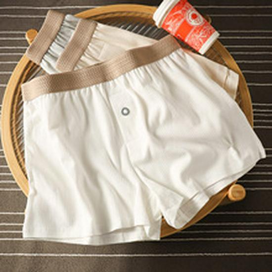 Herre Bomull Pustende Stripete Boksershorts - Løs Passform, Pluss Størrelse Sportsundertøy