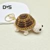 Knitted Turtle Keychain Exquisite Yarn Crochet Compact Size Portable Keyring Cartoon Style Mini Turtle Keychain