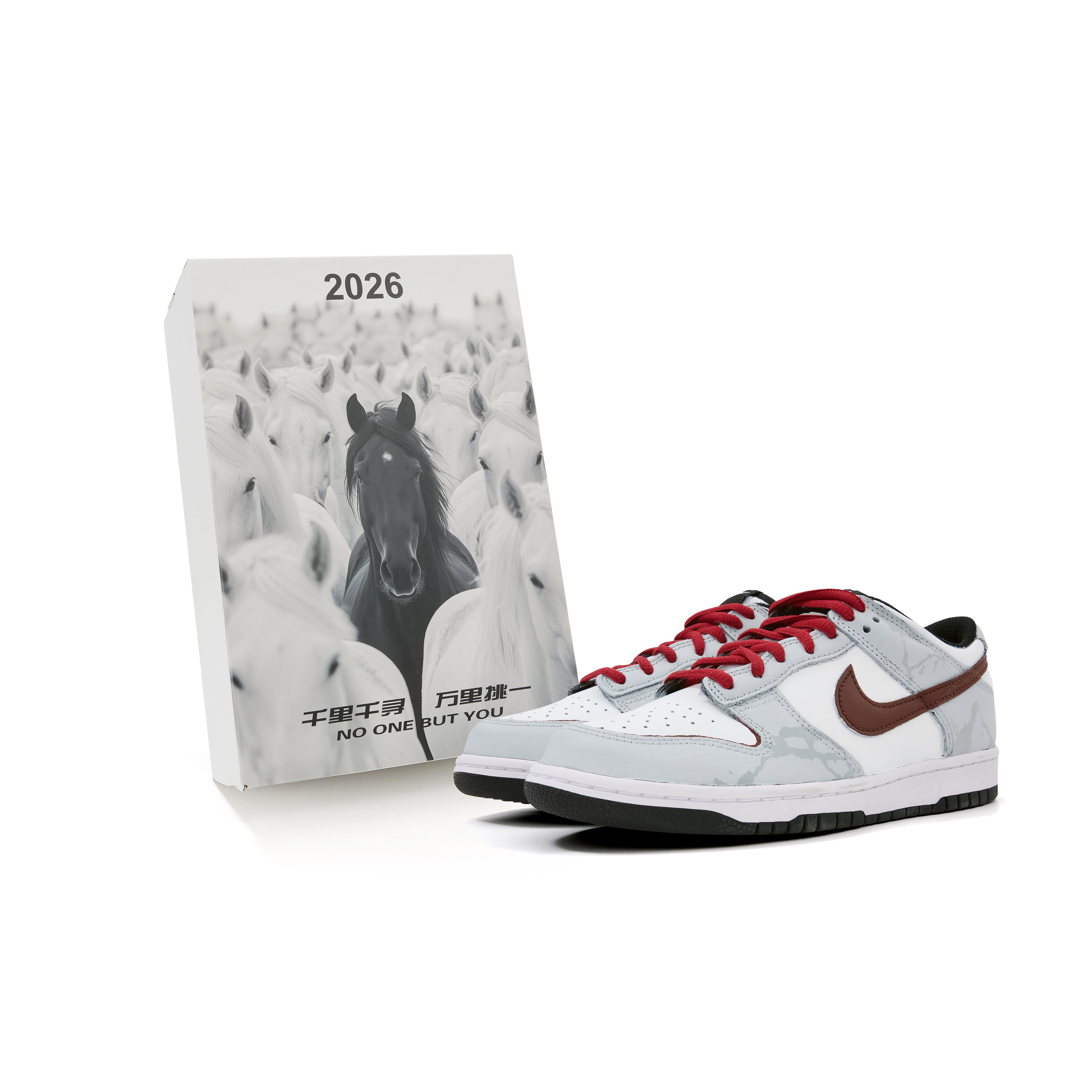

Nike Dunk Abrasion Resistant Low top Skateboard Shoes Unisex Red Gray HF5441-100(Team44-) 40