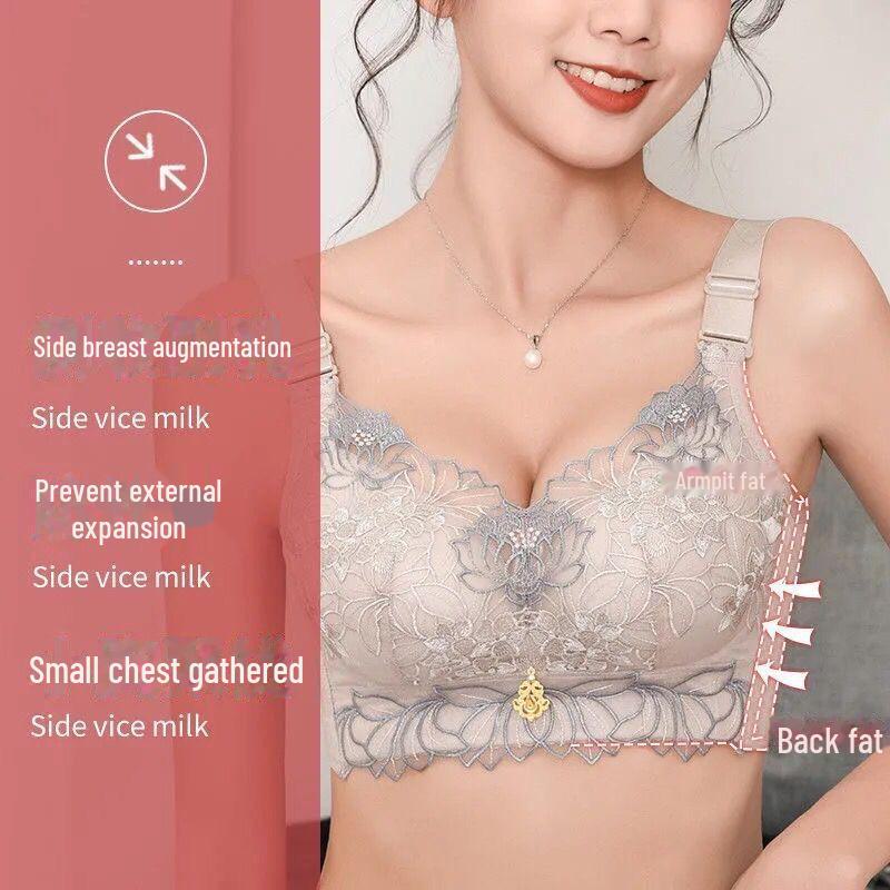 Frauenunterwäsche: Kleine Brustraffung, verdickter, verstellbarer Lift, seitliches Anti-Hängen der Brust, kein Stahlring, schöner Rücken-BH.