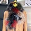 Real Fox Fur Woven Scarf Winter Thick And Warm Natural Fur Collar Scarfves Fashion Furry Fur Scarf Outdoor Keep Warm Fur Shawl