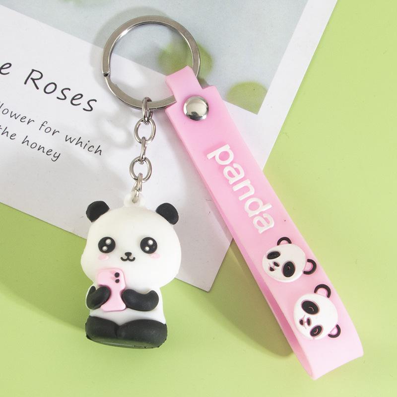 Sichuan Panda Bamboo Keychain Ornament: Cute Chengdu Zoo-Inspired Small Gift