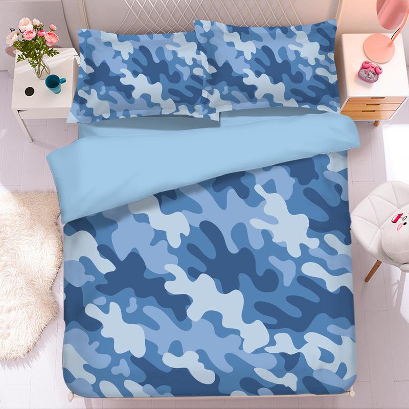 Camouflage 3D Printed  Bedding Duvet Cover Set and Pillowcase 75*50cm,Camo Pattern Comforter Cover for Teen Boys Girls Adults