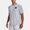 Under Armour Fashion Photoreal Woven Back Architectural Logo Training T-Shirt Men T-Shirts Gray 1366463-011