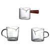 1Pcs 70/75ml Espresso Shot Glass Double Spout Glass Measuring Cup Heat-Resistant Handle Clear Scale Wine Milk Coffee Measure Jug
