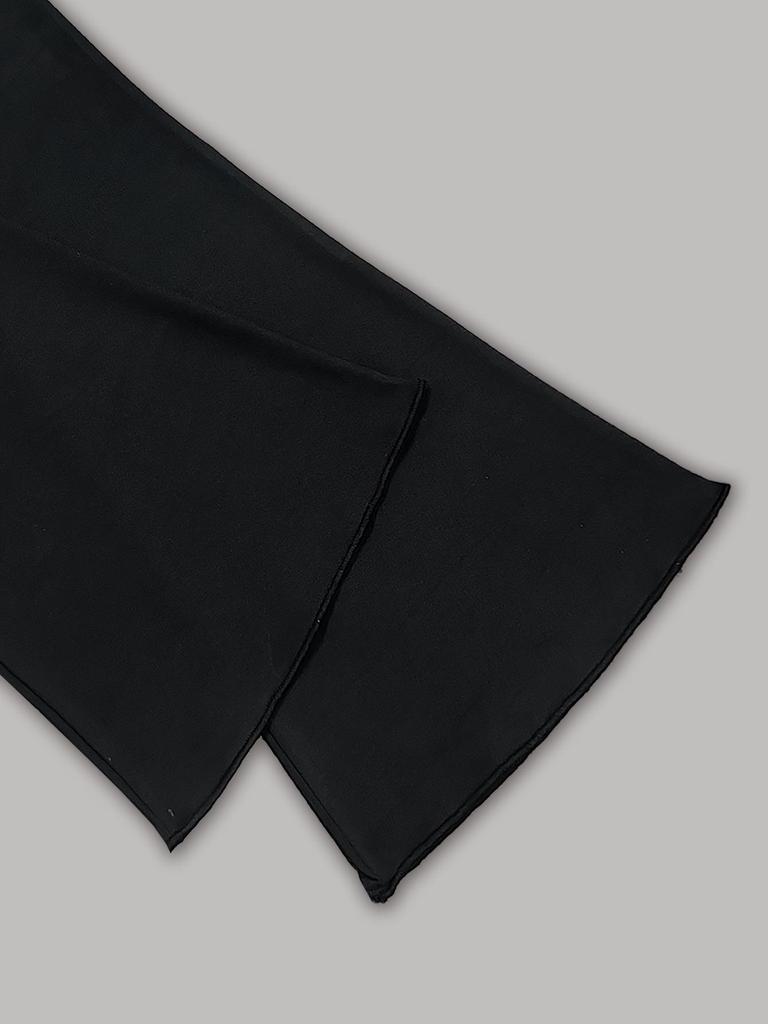 Dívky 8-12 let Letní 2dílná sada Dekorace mašlí Nepravidelný bandeau top Dlouhé zvonové kalhoty Neformální outfit