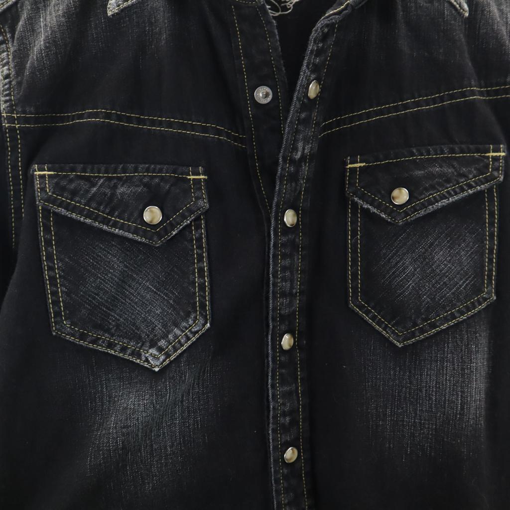 TMT made in Japan Langarm Denimhemd S schwarz Herren Gebraucht