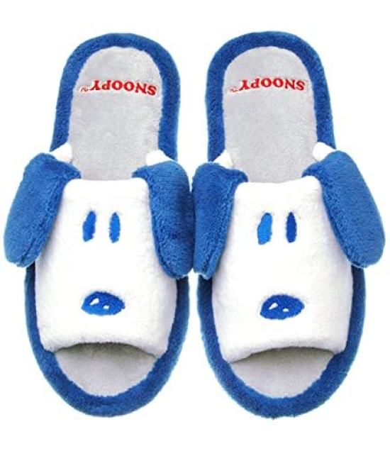 

easy to walk in Stylish White 231473 room indoor for guests [Snoopy] Cute, washable, comfortable, [Nippon Slippers] [Character] 22cm-24cm Slippers, белый
