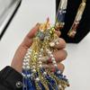 Handmade Wedding Groomsmen Hanfu Embroidery Zipper Tassel Cheongsam Pendant Diy Hairpin Bead Stringing Adult Alloy  Glass