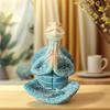 1 Stück Zen-Meditations-Schildkrötenstatue Ornament, Blauer Heilungsstil, Geeignet für Wohnzimmer, Schreibtisch, Arbeitszimmer, Heimdekoration, Ruhige Atmosphäre Dekor