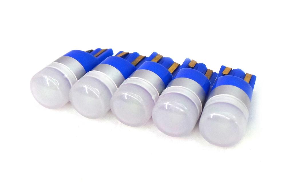 6 szt żarówka LED T10, W5W 12V CANBUS 190lm Niebieski zimny