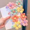 2Pcs/Set Children'S Cute Fabric Flower Pair Clip Hair Accessories Girl Hairpin