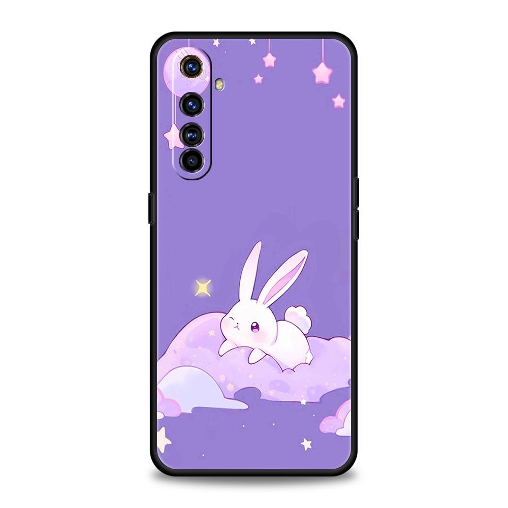 Cute Colorful Rabbit Phone Case For Realme 12 11 10 9 8 5G 7 6 GT5 GT3 GT2 Pro C21 C11 C25 C35 For Realme GT Neo 2 3 3T 5 Cover