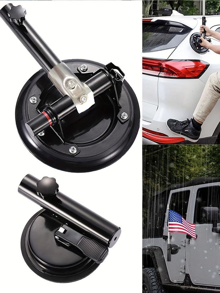 Suction Cup Flagpole Telescopic Flag Holder Red Flag Pole for Car Truck Boat Vehicle