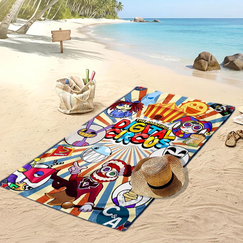The Amazing Digital Circus Beach Towel, Soft Absorbent Quick‑Dry Towel for Beach Pool Swimming Travel Home