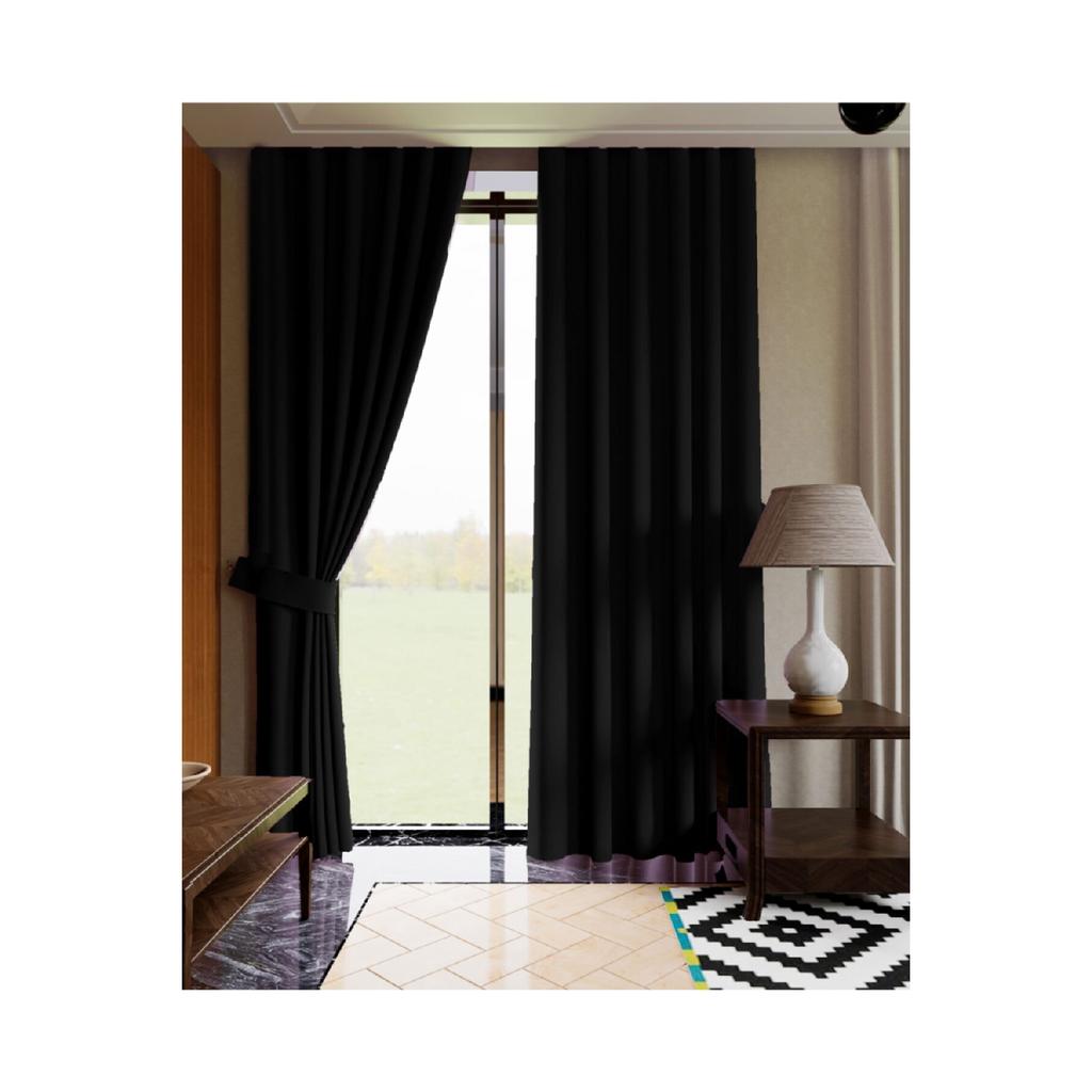 Black Color Blackout Blackout Fund Curtain