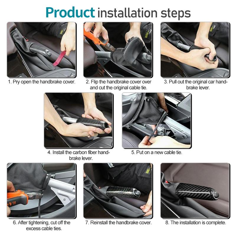 Dry Carbon Fiber For BMW E90 E91 E92 E93 E86 E87 E81 E60 E61 E88 E63 E64 E87 E82 E85 Car Handbrake Grips Cover Trim Accessories