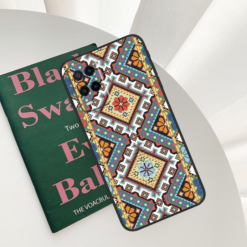 Ukrainian Pattern Art Case For Oppo A54 A74 A94 A54S A57S A15 A16 A17 A52 A72 A76 A96 A58 A78 A98 A77 A5 A9 Cover