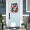 19.7 Inch Tulip Wreath for Front Door Spring Wreath Artificial Tulip Flowers Mothers Day for Outside Indoor Window Wall
