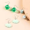 Cute Resin 3D Simulation Duck Drop Earrings for Women Girls Dice Cloud Dangle Earrings Kid's Jewelry Gift