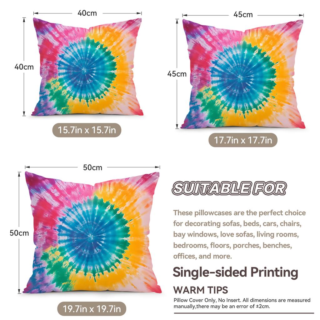 4 Pcs Indigo Dye Patterns Single-Sided Printed Pillowcase Cushion Cover,Suitable For Living Room,Bedroom,Car Decoration
