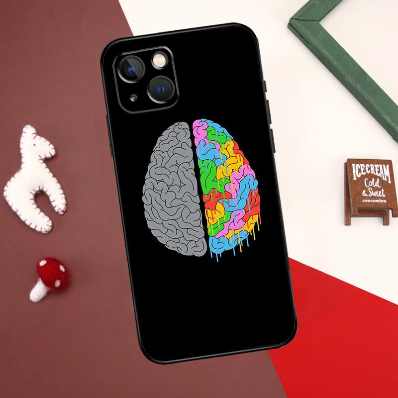 Brain Art Case For iPhone 13 12 11 14 15 Pro Max 7 8 Plus X XR XS Max 12 Mini SE 2020 2022 Cover Coque