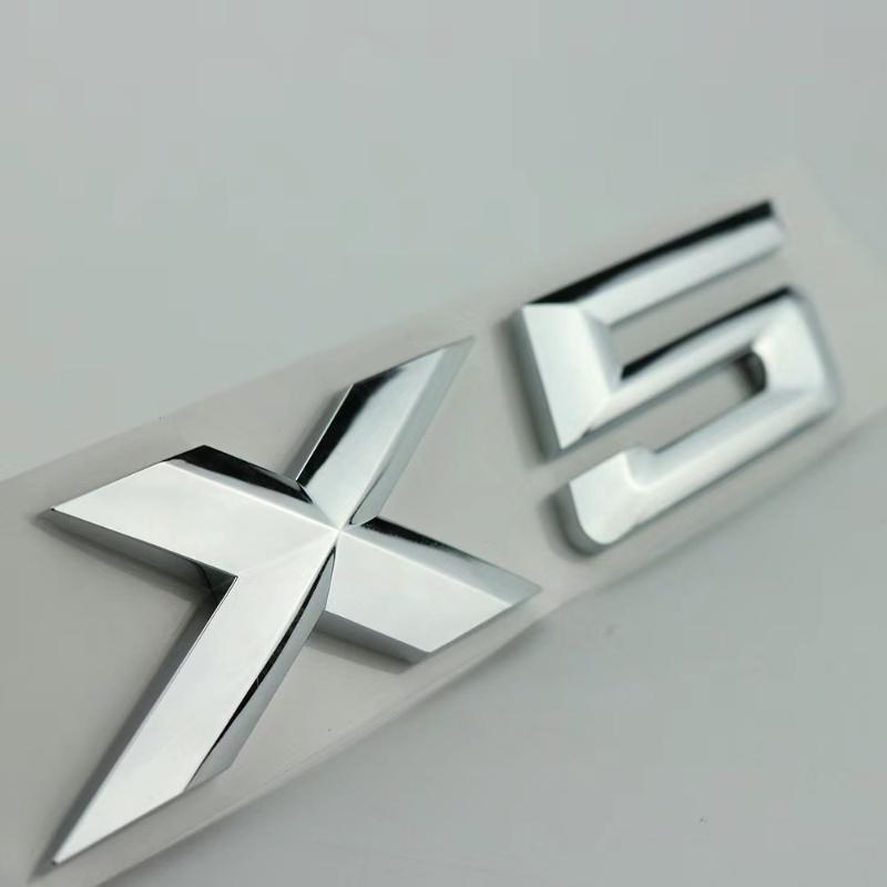 

3d ABS Adhesive Matte Black Chrome Letter For Car Trunk BMW X5 Logo X5 Letters Stickers Emblem Badge E70 E53 F15 G05 Accessories 2004-2014