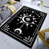 Black Magic Circle Moon Divination Art Print Carpet for Living Room Bedroom Bedside Sofa Table Floor Mat Home Area Rug Decor