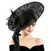 Exquisite Mesh Bow Headband Elegant Tea Party Hat Hair Clip Vintage Kentucky Hat  Stage Performance