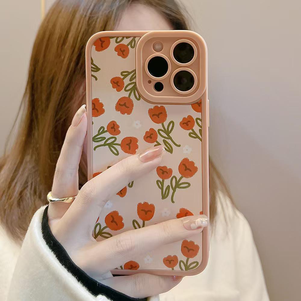Spring Flowers Phone Case for iPhone 17/16 Pro Max, Compatible with ins 15/14 and European/American 13 Models.