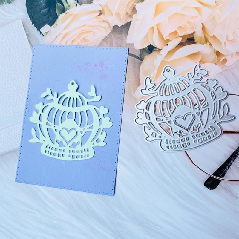 Bird Cage Cutting Dies Bird Cage Die Cut Templates Carbon Steel Cutting Dies for Scrapbooking Card Making Album
