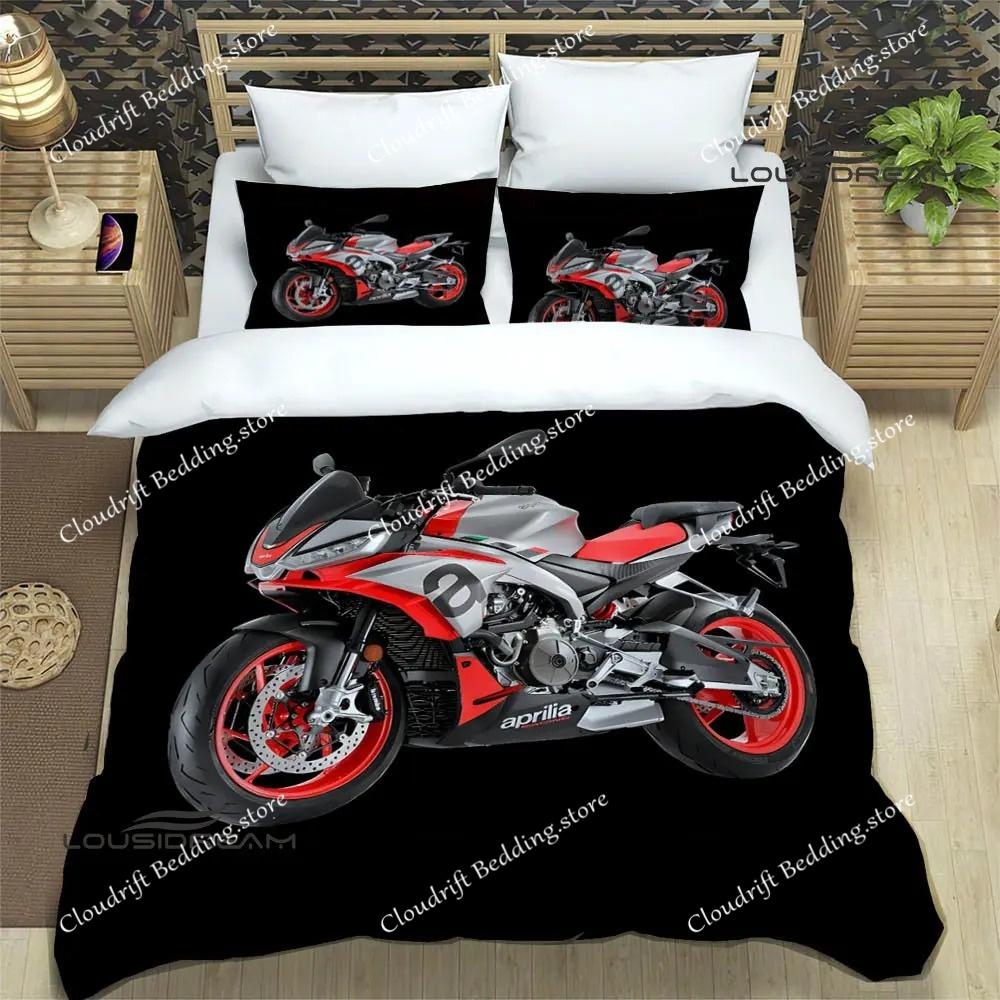 Aprilia Motorcycle Print Bedding Sets Exquisite Bed Supplies Set Duvet Cover Bed Comforter Set Bedding Set Luxury Birthday Gift