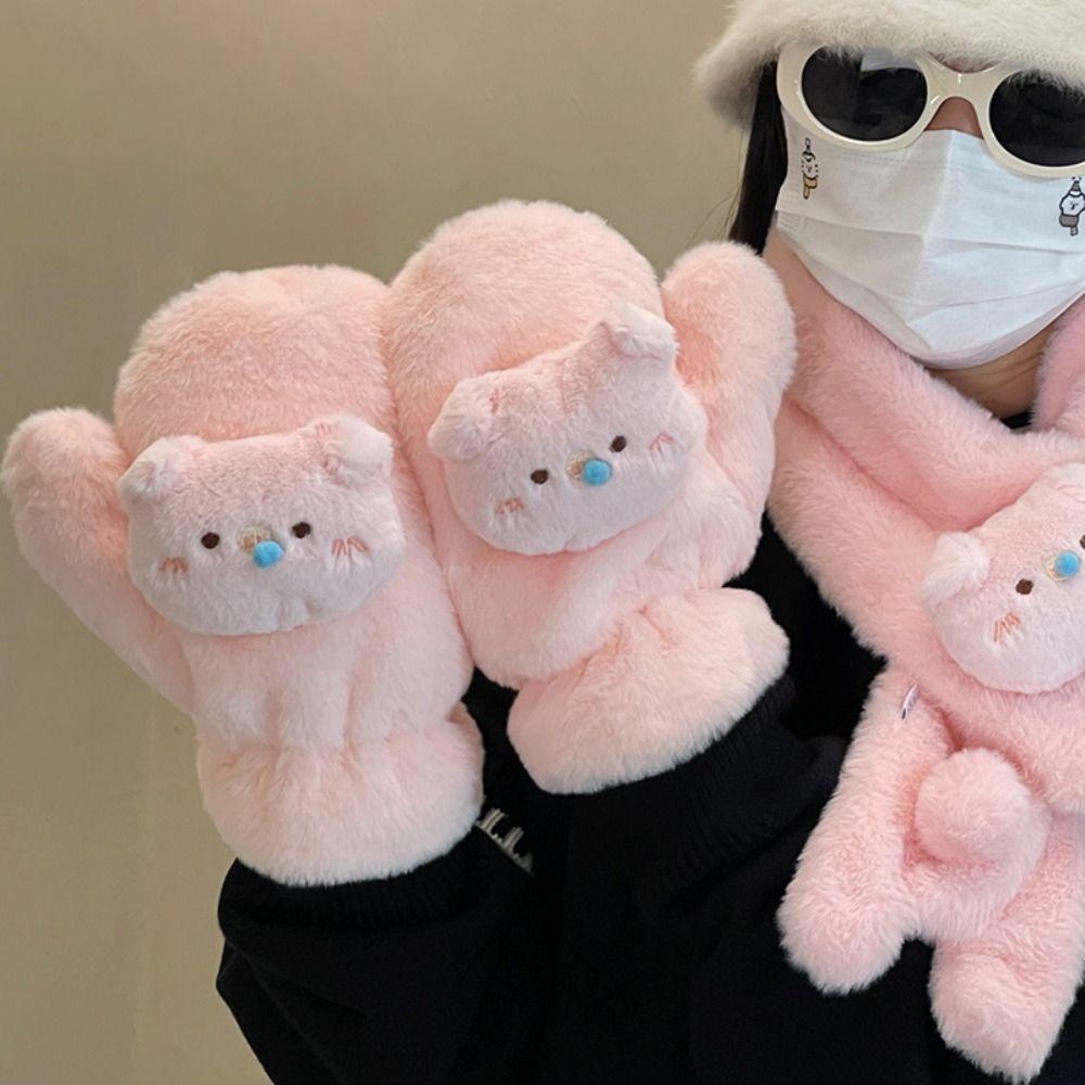 Thicken Windproof Cross Scarf Plush Neck Warmer New Neckerchief Wrap  Winter