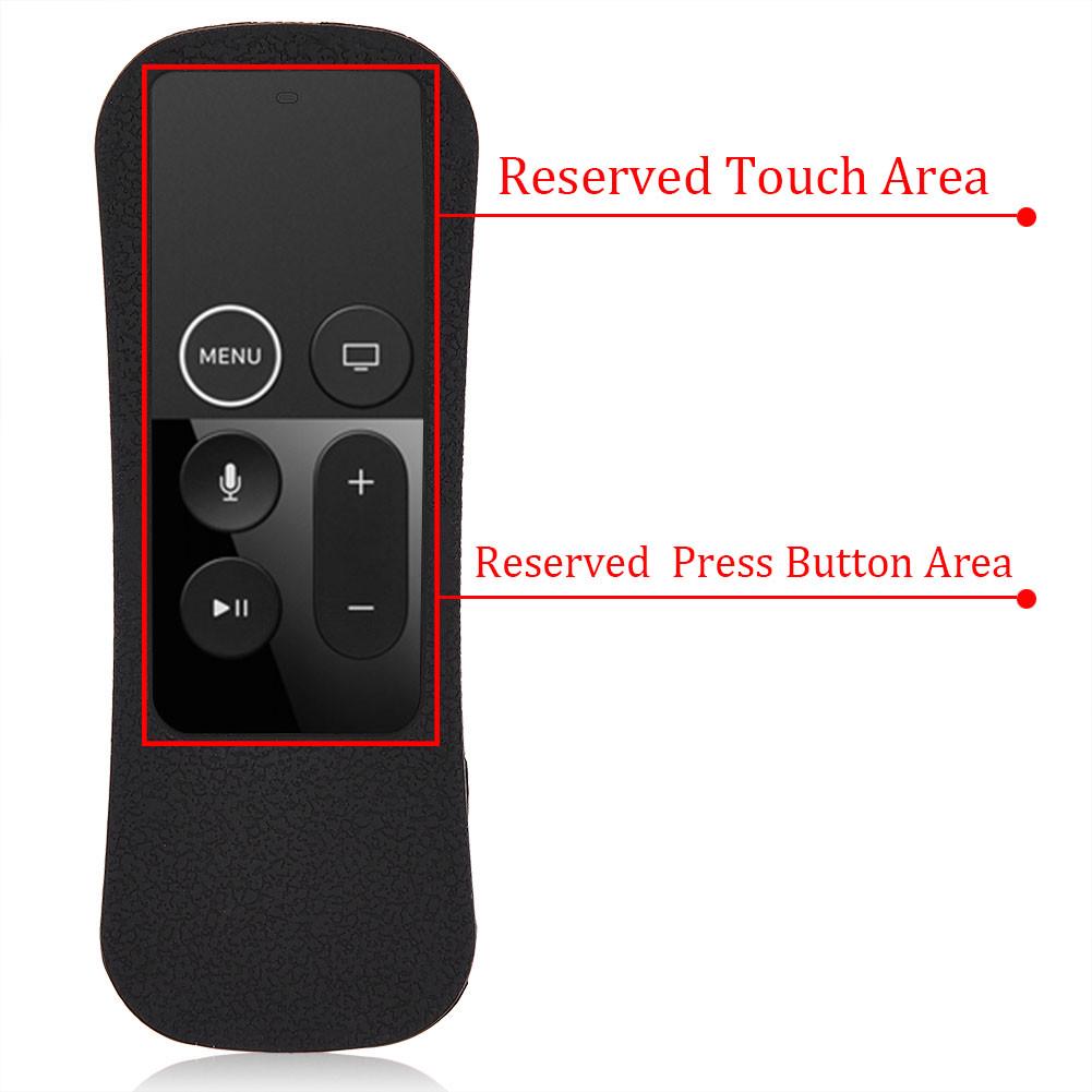 Shockproof Anti Slip Protective Silicone Cover Case for   TV 4 Remote Black