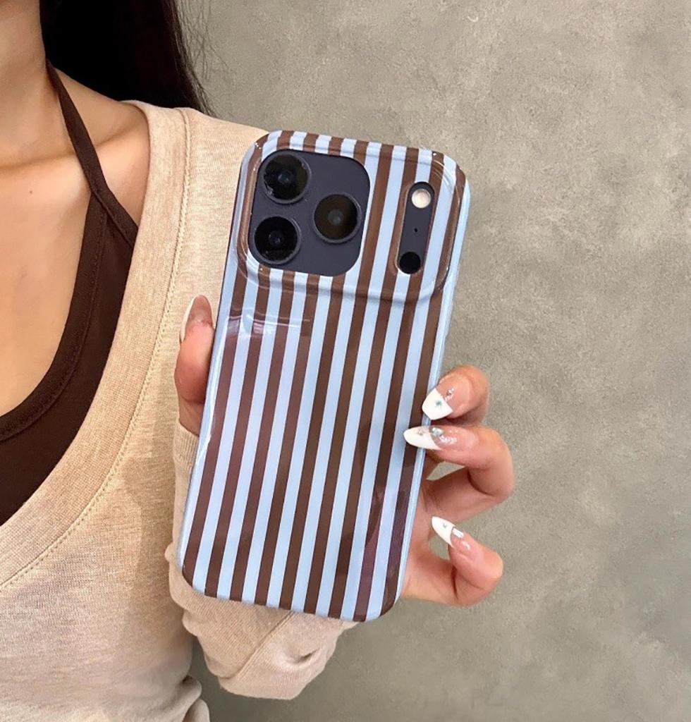 Simple Stripes Splicing Color Collision Shockproof Phone Case for For Iphone 14 1 16 17 Pro Max Shockproof Protective Back Cover