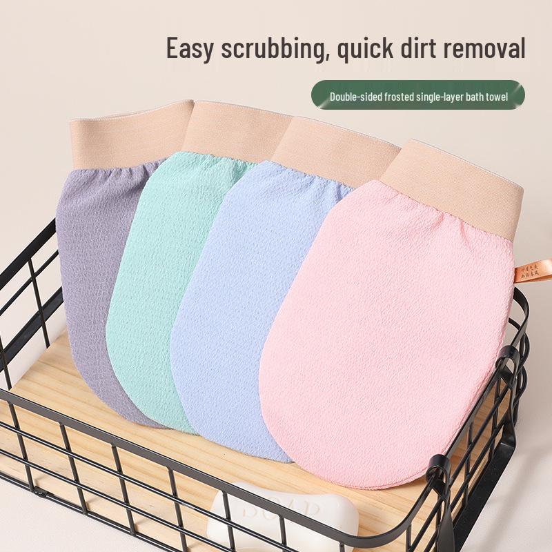Dual-Sided Loofah Bath Scrub Towel for Exfoliating and Back Scrubbing Gloves