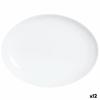 Plat À Gratin Luminarc Diwali Oblongue Blanc Verre (33 X 25 Cm) (12 Unités)
