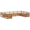 Outdoor Sofa Set 9 Pcs Natural Solid Acacia Wood