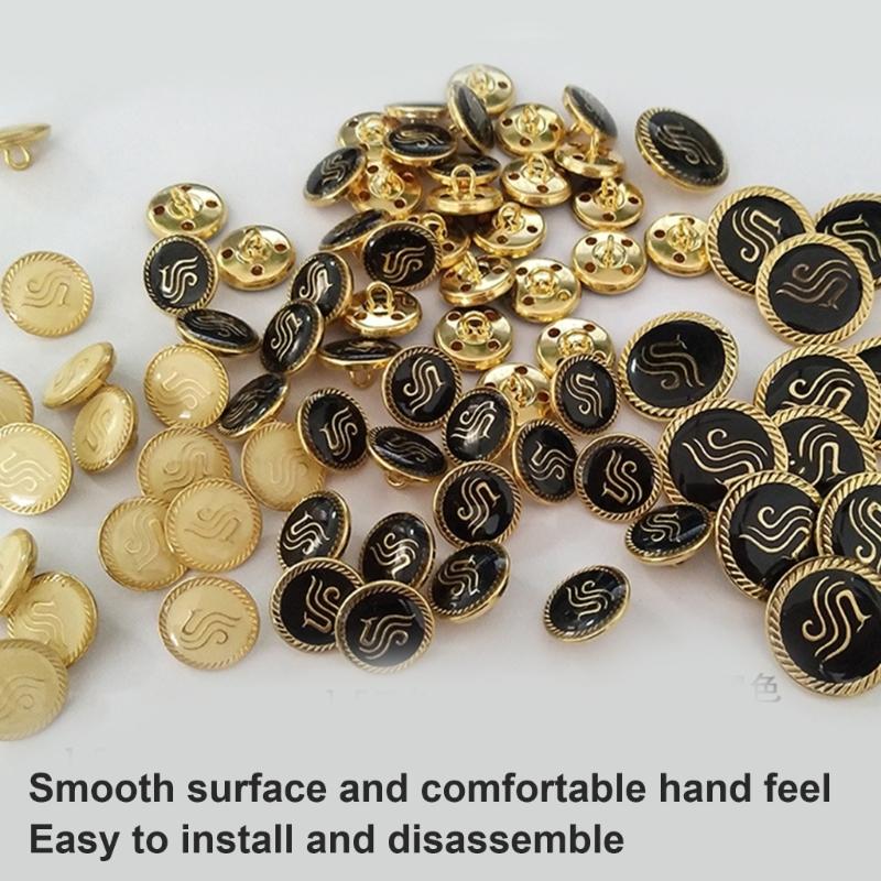 Mixed Sewing Buttons Easy Install Uniform Buttons Durability Uniform Suitable for Airline and Airport Academy Students