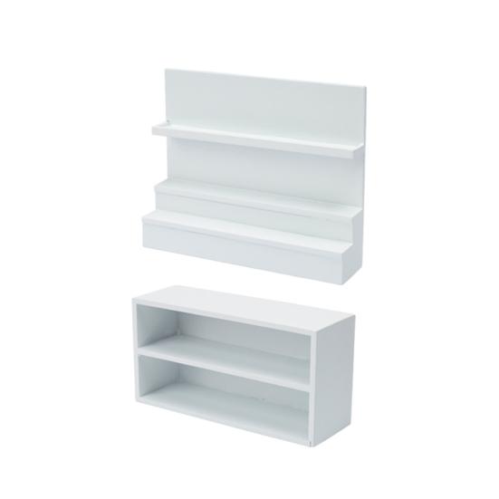 

1 Set Doll House Shelf Realistic Cute High Reduction 3D Shape Small Decorative Ornament Portable 1:12 Miniature Wooden Beverages Rack Toy for Gift белый