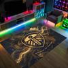 Leeds United Football Design Crystal Velvet Carpet Cozy Non?Slip Printed Rug For Bedroom Living Room Entrance
