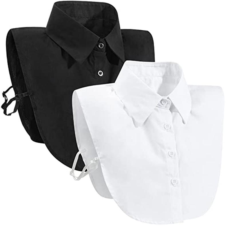 Damen Baumwolle Spitze Falscher Kragen Bluse Vintage Abnehmbarer Hemdkragen Falscher Kragen Reversbluse Oberteil Damen Kleidung Accessoire