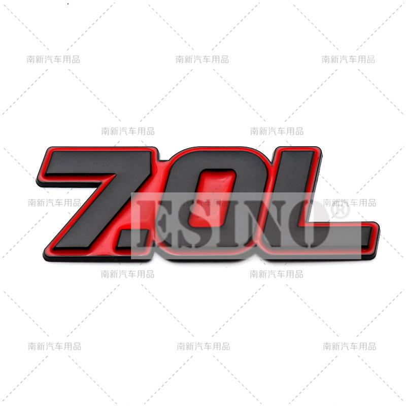 Car Styling DFETRY 3D Metal Chrome Zinc Alloy Adhensive Emblem 5.0L 5.7L 6.0L 6.2L 6.4L 7.0L Body Trunk Fender Badge Accessory