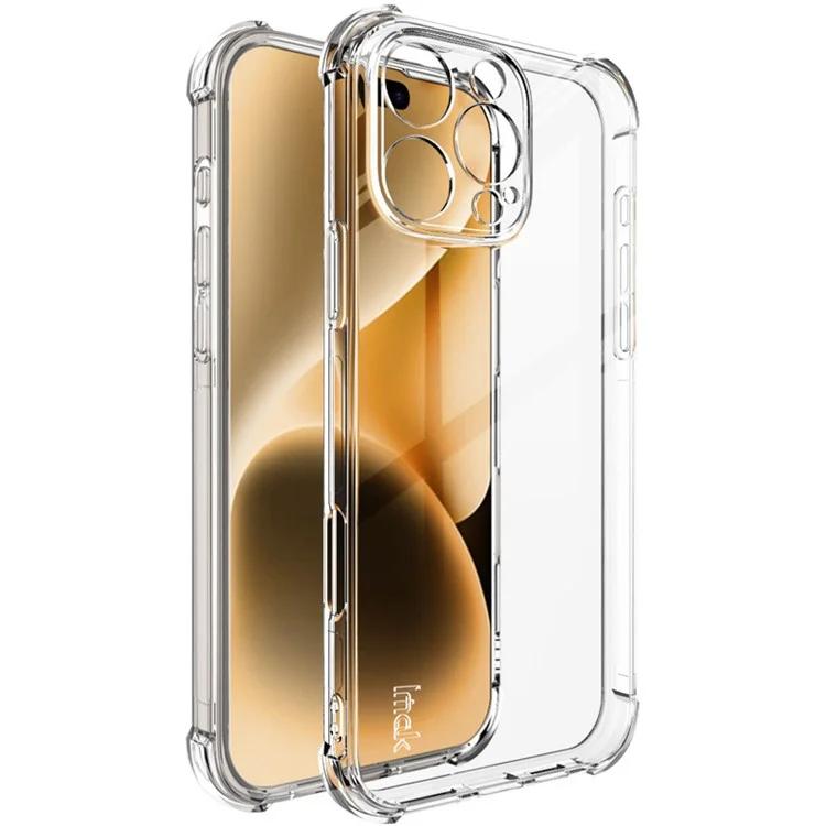 

For iPhone 16 Pro Max Case TPU Airbag Corners Anti-Fall Phone Cover - Transparent