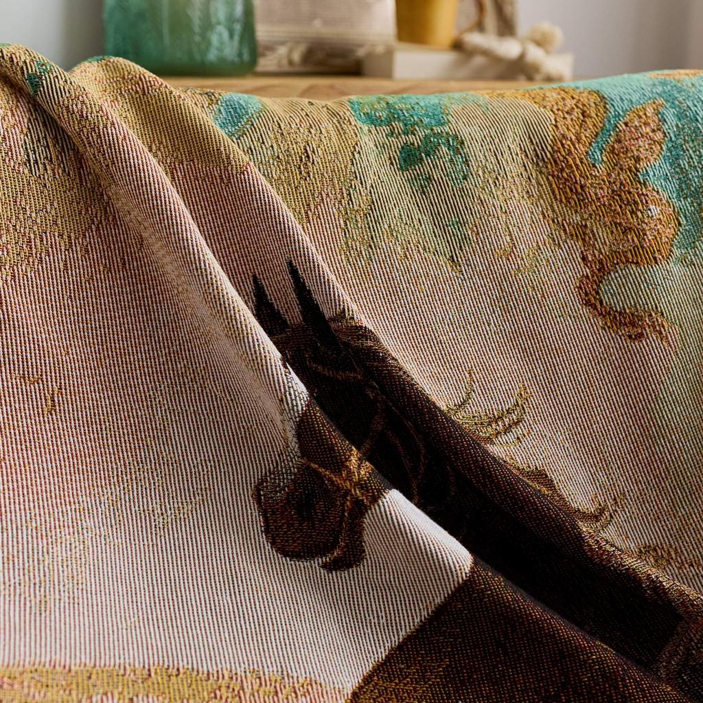 Textile City Year Of The Horse Chinese Chic Leading The Way Woven Throw Blanket Traditional Jacquard Home Decor Thread Blanket