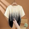 Women's Plus Size Striped Short Sleeve Summer T-Shirt
