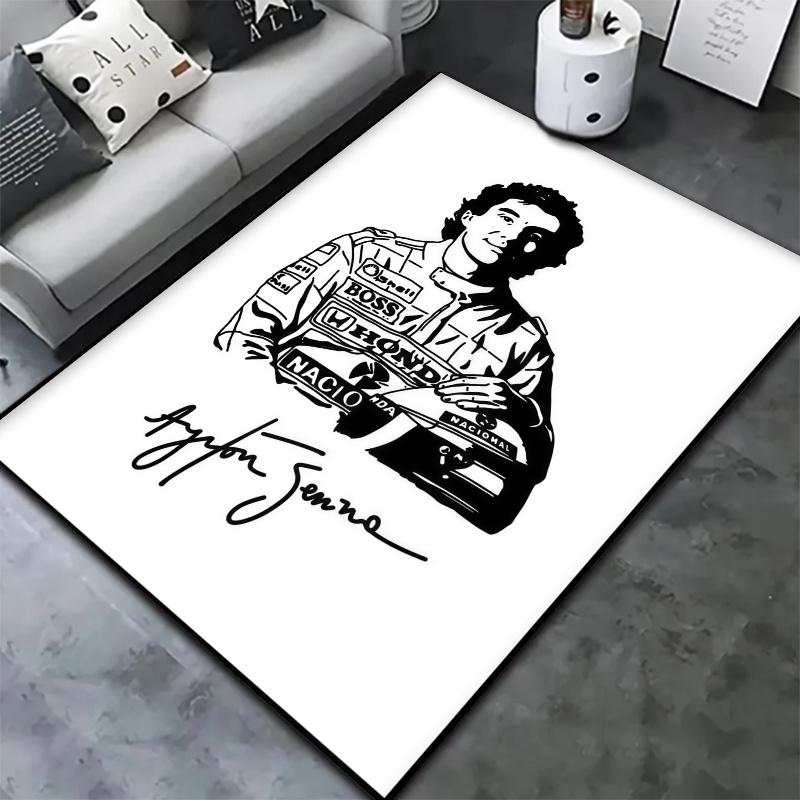 Ayrton Senna Carpet Rug for Living Room Bedroom Home Sofa Decoration,Kids play Nonslip Floor Mat