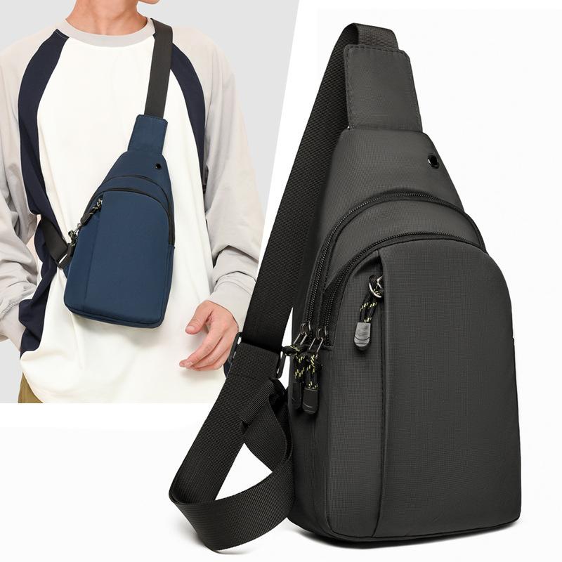 Men's breast bag New outdoor sports bag Portable storage bag Casual outdoor commuting fashion chest bag